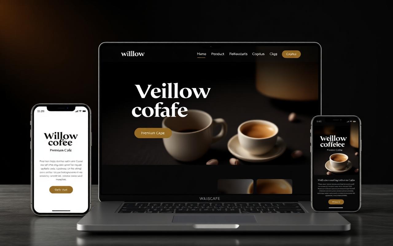 Willow Coffee — Café website concept on desktop and mobile by Excel Content